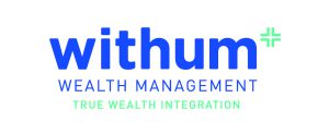 Withnum Wealth Management logo: blue wordmark, green plus symbol, and the slogan 'TRUE WEALTH INTEGRATION'.
